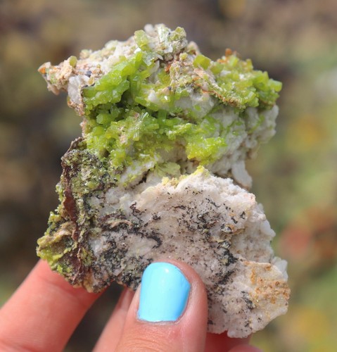 Pyromorphite green crystals - pyromorphite,,